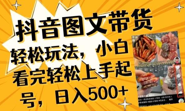 抖音图文带货已过时?那你不如仔细看看这个，小白看完轻松上手起号，日入500+不是梦【揭秘】-策里行间