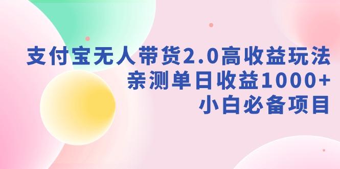支付宝无人带货2.0高收益玩法，亲测单日收益1000+，小白必备项目-策里行间