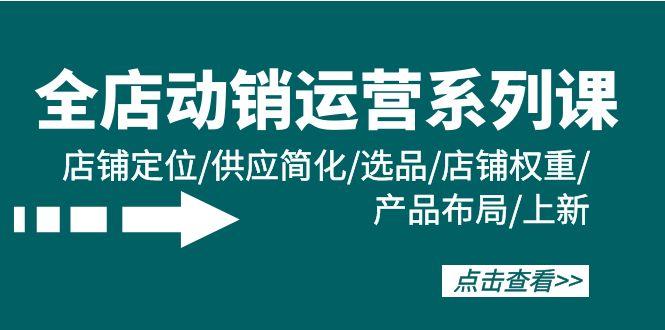 (9845期)全店·动销运营系列课：店铺定位/供应简化/选品/店铺权重/产品布局/上新-策里行间