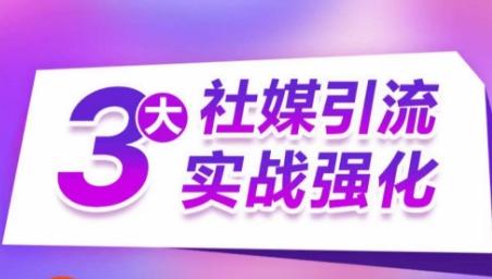3大社媒引流实战强化，多渠道站外引流，高效精准获客，订单销售额翻倍增长-策里行间
