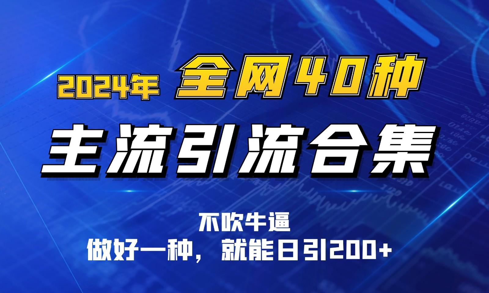 2024年全网40种暴力引流合计，做好一样就能日引100+-策里行间