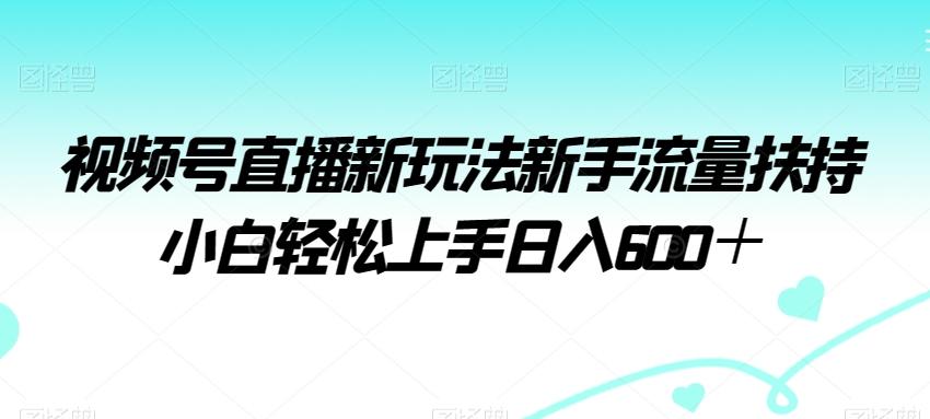 视频号直播新玩法新手流量扶持小白轻松上手日入600＋【揭秘】-策里行间