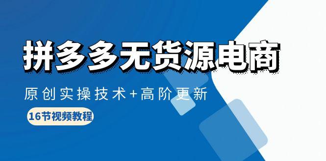 (10015期)拼多多无货源电商，原创实操技术+高阶更新(16节视频教程)-策里行间