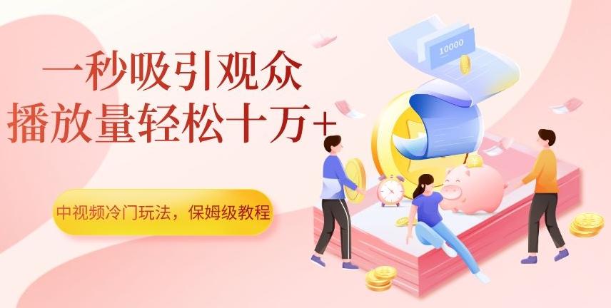 中视频冷门玩法，一秒吸引观众，播放量轻松十万+，保姆级教程【揭秘】-策里行间