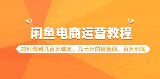 (9560期)闲鱼电商运营教程：如何做到几百万曝光，几十万的销售额，百万利润-策里行间