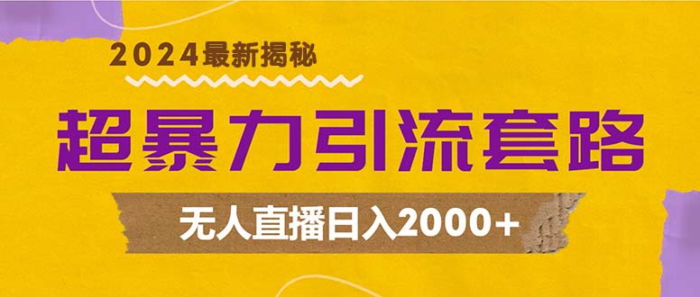 超暴力引流套路，无人直播日入2000+-策里行间
