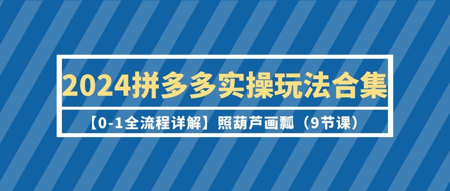 (9559期)2024拼多多实操玩法合集【0-1全流程详解】照葫芦画瓢(9节课)-策里行间