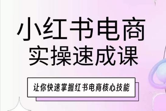 小红书电商实操速成课，让你快速掌握红书电商核心技能-策里行间