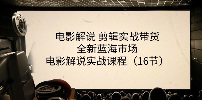 电影解说 剪辑实战带货全新蓝海市场，电影解说实战课程(16节-策里行间