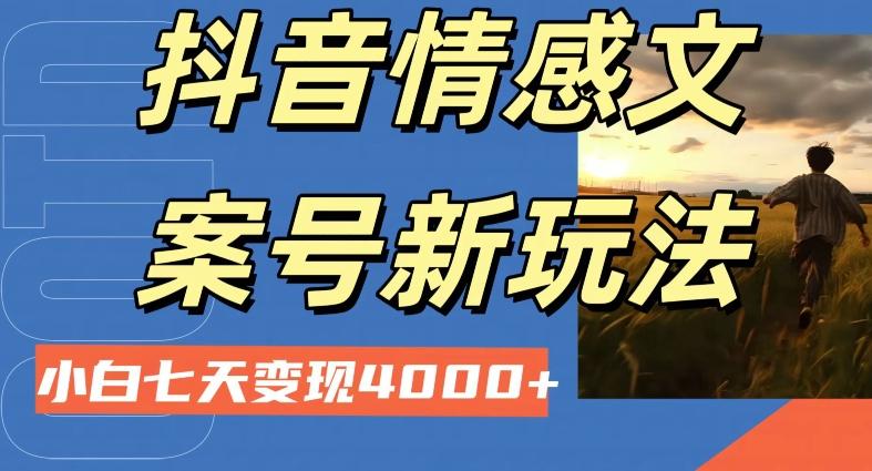 抖音情感文案小白七天变现4000+详细课程-策里行间