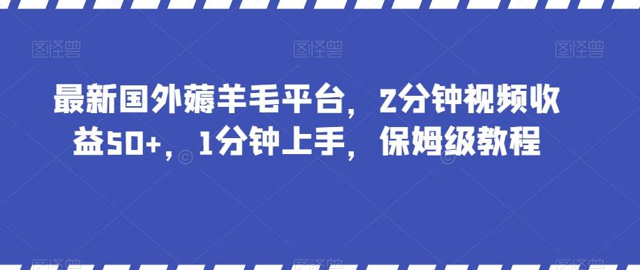 最新国外薅羊毛平台，2分钟视频收益50+，1分钟上手，保姆级教程【揭秘】-策里行间