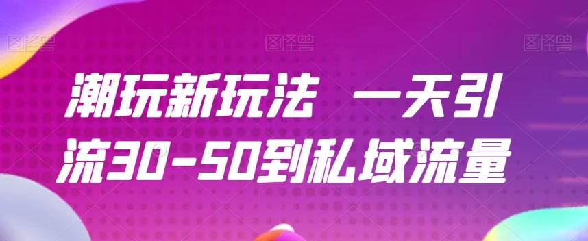 潮玩新玩法一天引流30-50到私域流量-策里行间