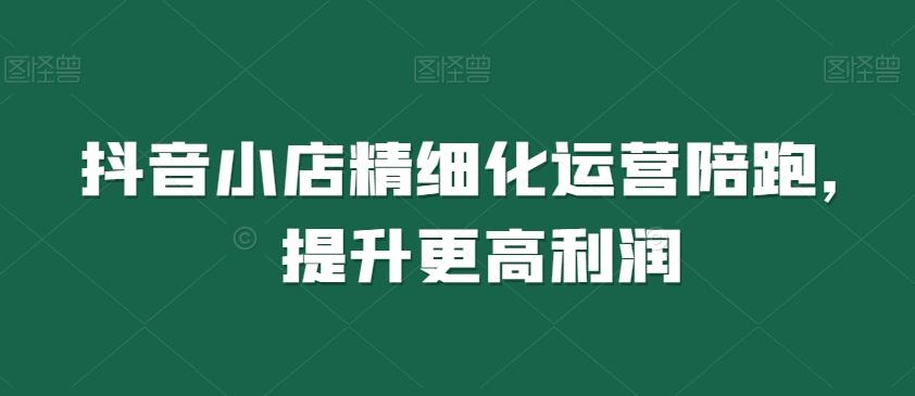 抖音小店精细化运营陪跑，提升更高利润-策里行间