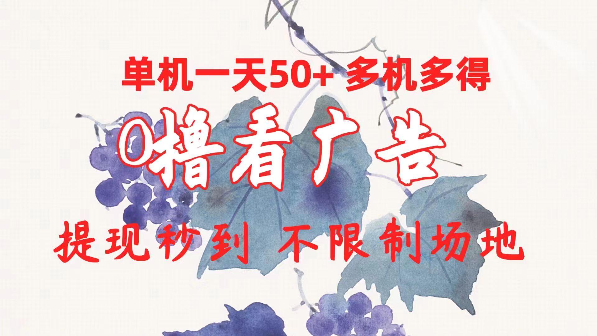 0撸看广告 单机一天50+多机多得 提现秒到 不限制场地操作-策里行间