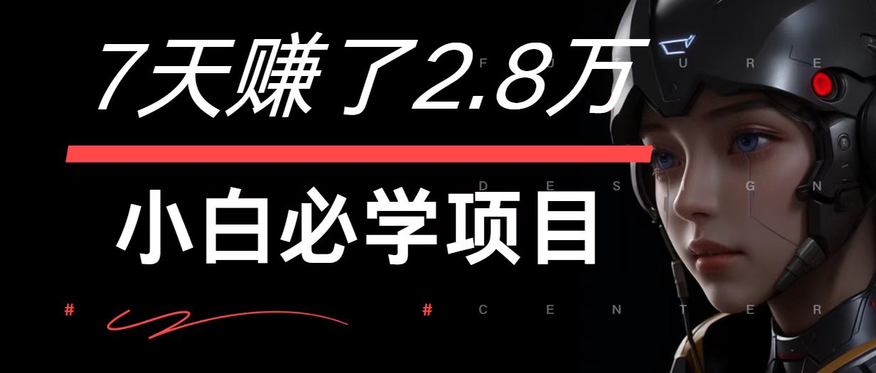7天赚了2.8万！每单利润最少500+，轻松月入7万+小白有手就行-策里行间