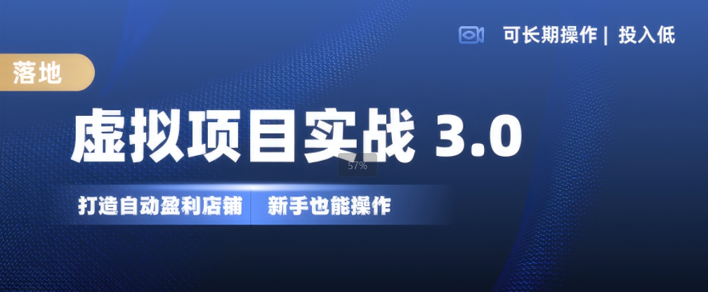 虚拟项目实战3.0，打造自动盈利店铺，可长期操作投入低，新手也能操作-策里行间