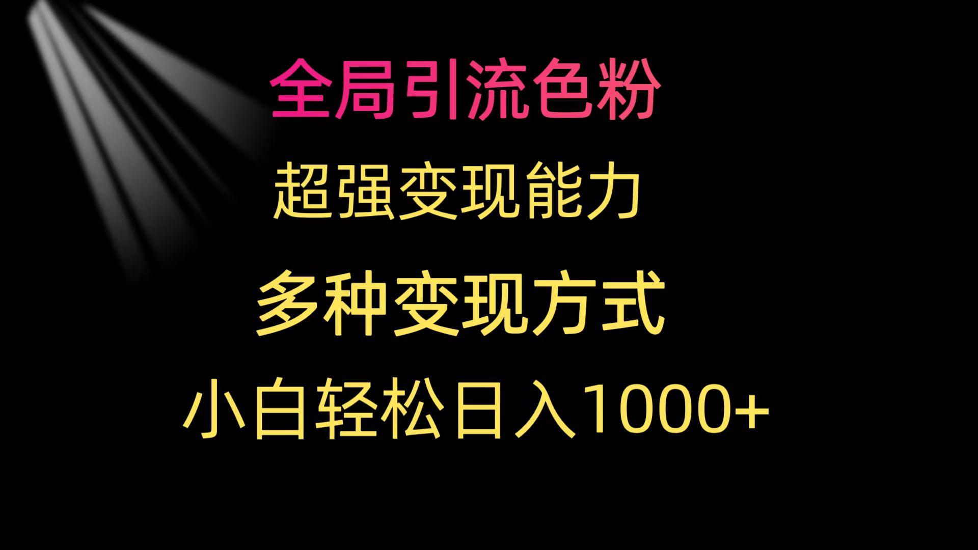 (9680期)全局引流色粉 超强变现能力 多种变现方式 小白轻松日入1000+-策里行间