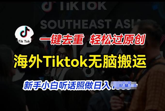 海外Tiktok短视频无脑搬运，一键去重轻松过原创，新手小白听话照做日入几张【揭秘】-策里行间