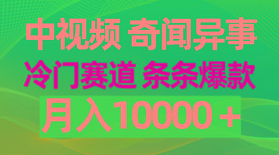 (9627期)中视频奇闻异事，冷门赛道条条爆款，月入10000＋-策里行间