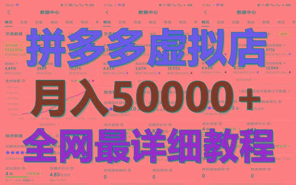 拼多多虚拟电商训练营月入50000+你也行，暴利稳定长久，副业首选-策里行间