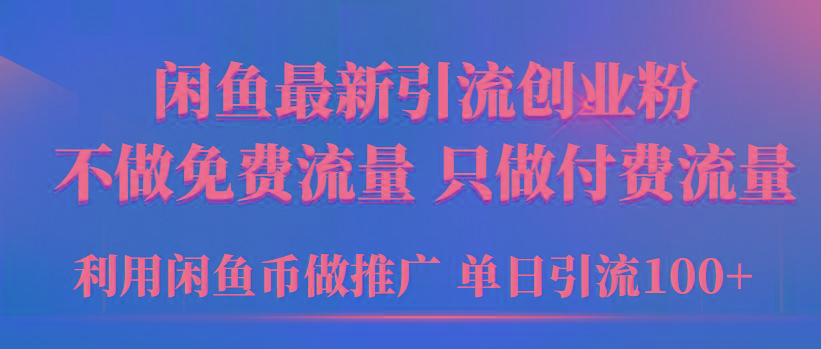 (9584期)2024年闲鱼币推广引流创业粉，不做免费流量，只做付费流量，单日引流100+-策里行间
